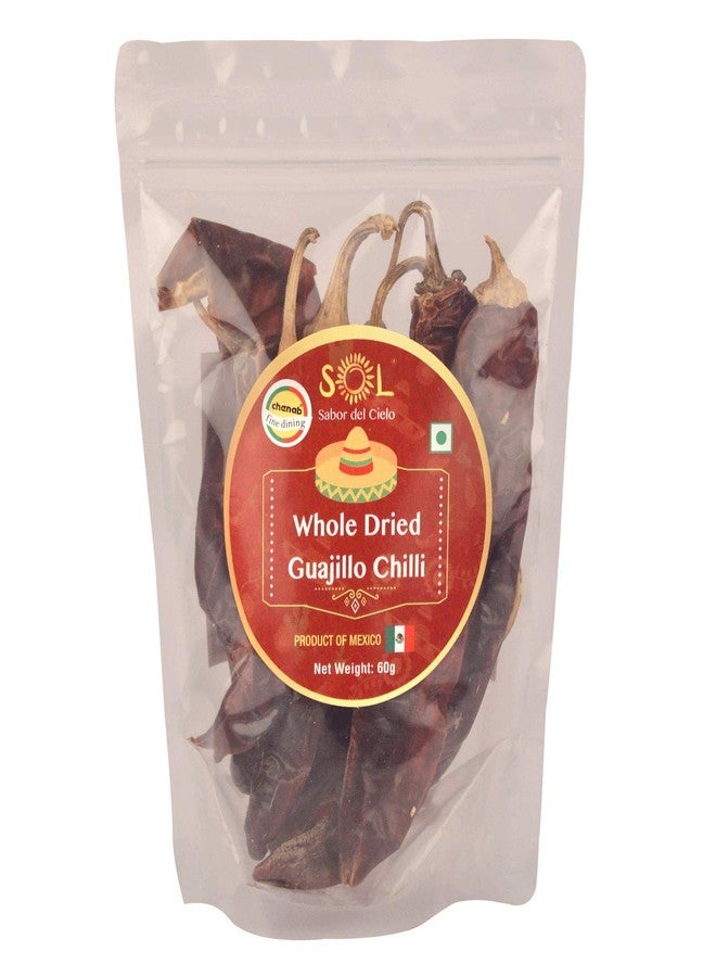 Sol Whole Dried Guajillo Chillies with stem, 60g - Image 1