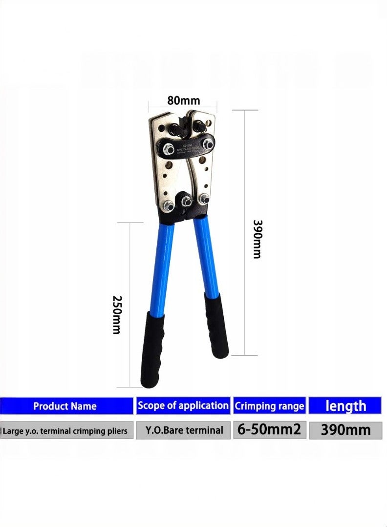 كاشيمانو HX-50B أداة العقص للأسلاك 10-0AWG 6-50mm² بتستخدم لعقصة الكابلات الزرقاء. - Image 5