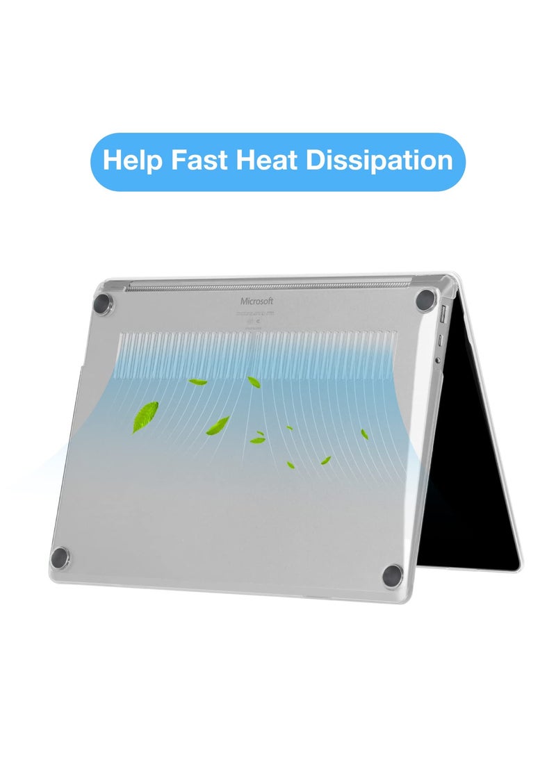 Case Compatible with Surface Laptop 5/4/3 13.5 Inch 2022 2021 2019 Release with Metal Keyboard (Models: 1951 1868) Protective Plastic Hard Shell Case Cover (Clear) - Image 3