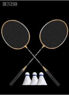 DUNISO Badminton Rackets Set of 2 Badminton Racquets Lightweight Including Badminton Bag 3 Badminton Shuttlecock and Grip Tape  - Image 2