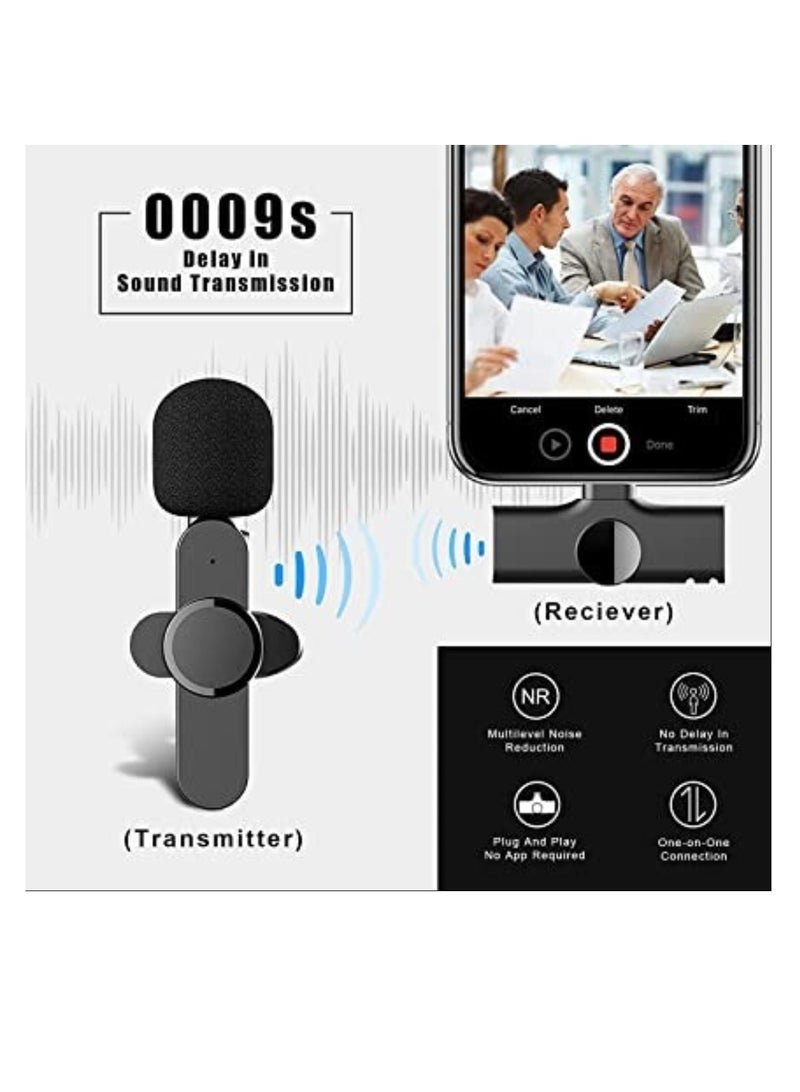 2 in 1 iphone or type-c Wireless Lavalier Microphone For IPhone, Plug Play, Portable Audio Video Recording Mic for Youtube, Live Stream, Vlog, Interview, Laptops PC - Image 4