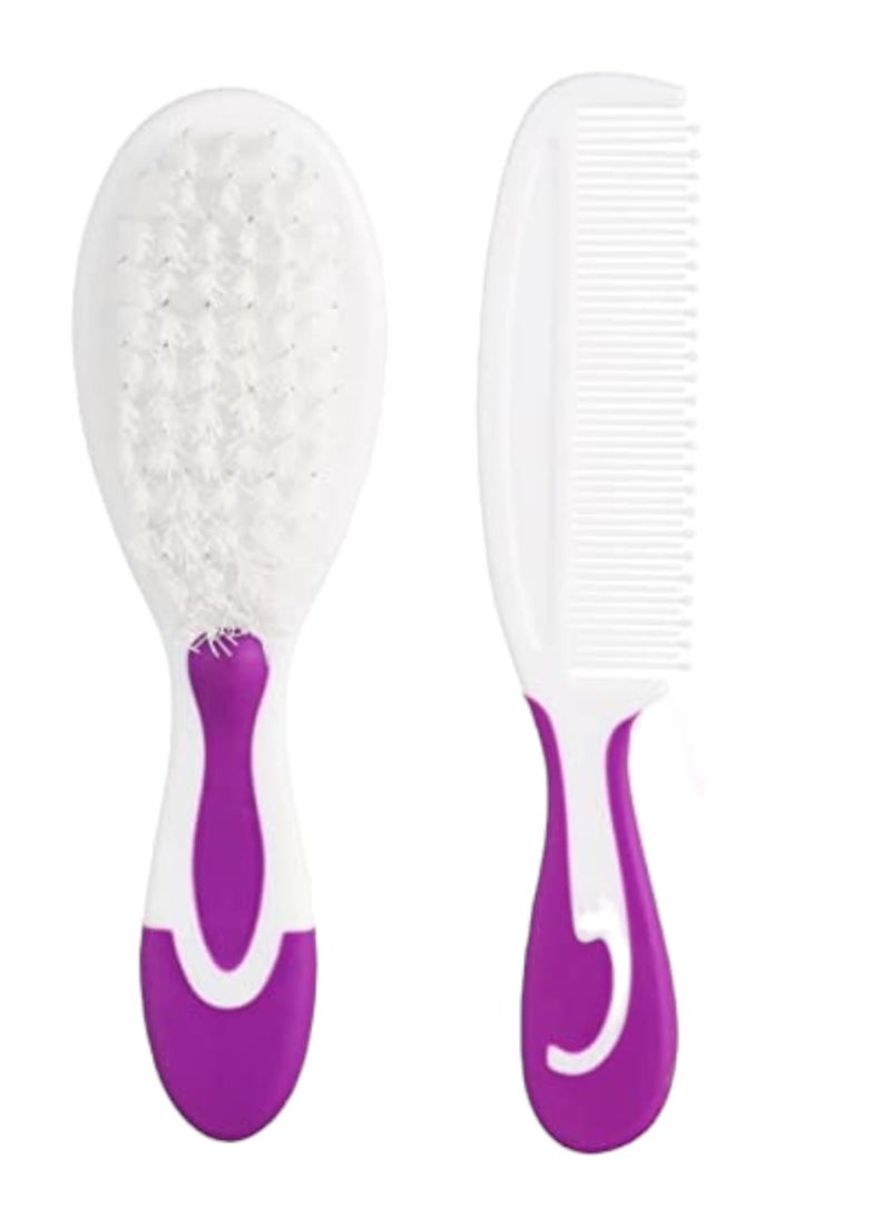 مجموعة مشط و فرشاة امان للاطفال من لا فروتا باللون البنفسجي
