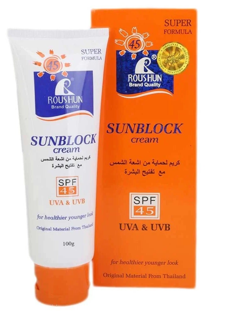 ROUSHUN Sunblock Cream SPF45 100g 