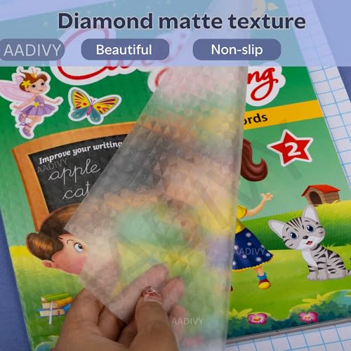 AADIVY A4 Sizes-40 Pcs Transparent Paper Sticker Book Covers, Self-Adhesive Waterproof Binding Film for School & Office, Textbook Protective Plastic, Clear [47x34 Cm Sizes] - Image 4