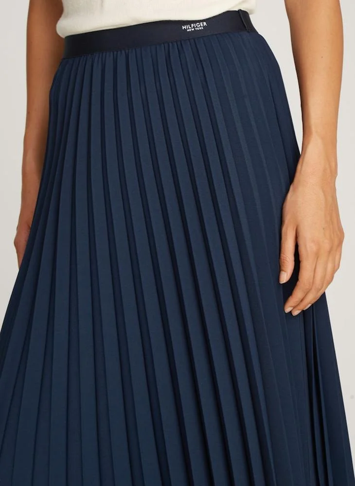 TOMMY HILFIGER Logo Plisse Skirt