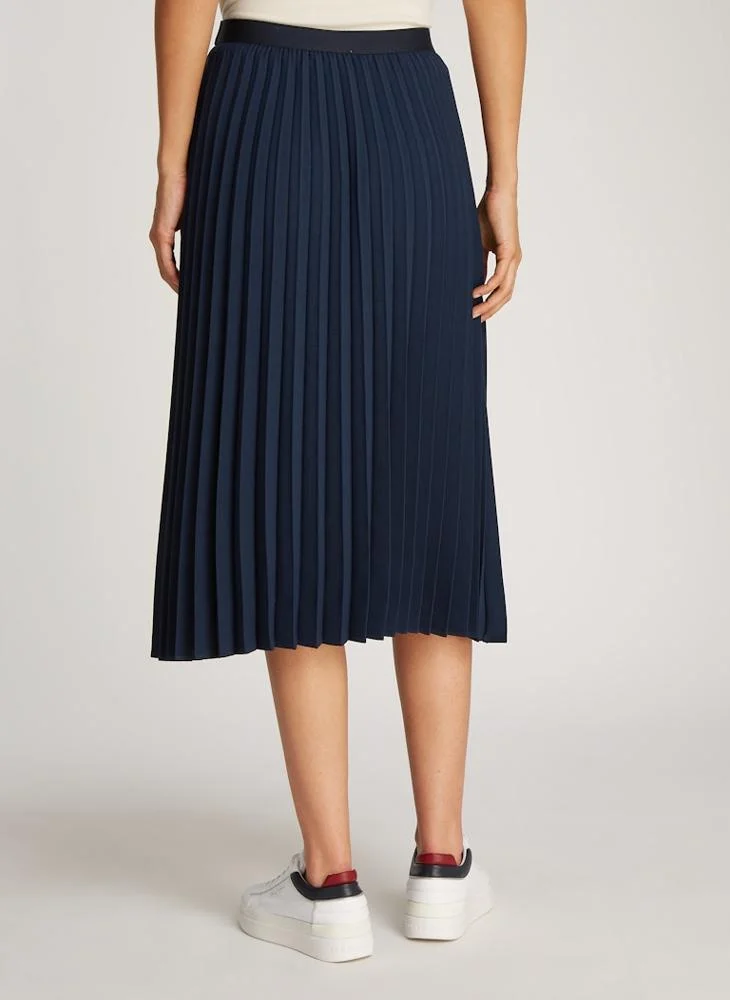 TOMMY HILFIGER Logo Plisse Skirt