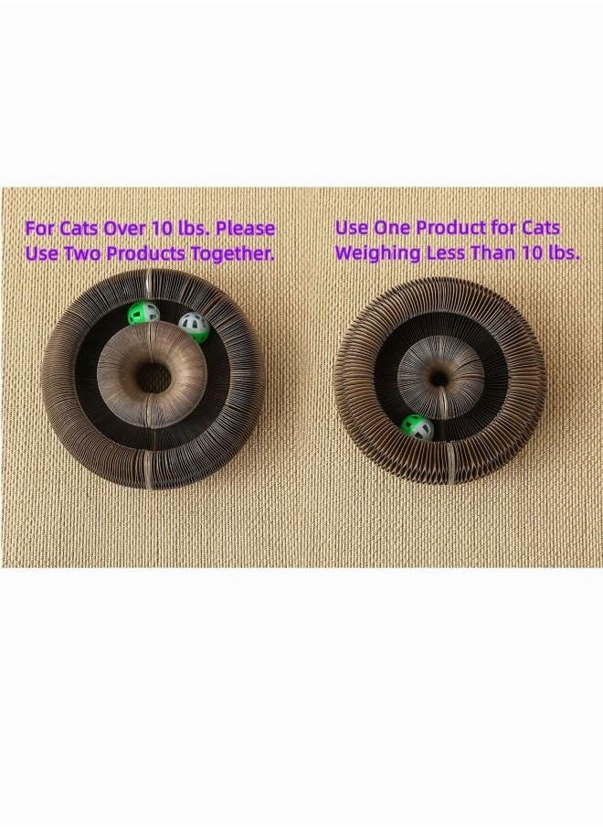 Generic - Magic Organ Cat Scratching Board Cat Scratcher Cat Cordion Slinky Cat Scratching Toy Comes with Bell Ball Cat Accordion for Cats Organ Scratching Board Cat Accordion Toy - Image 1