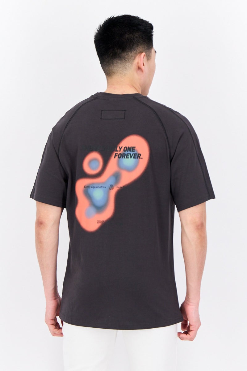 PUMA Men Oversized Fit Short Sleeve Training T shirt, Grey Combo - Image 3