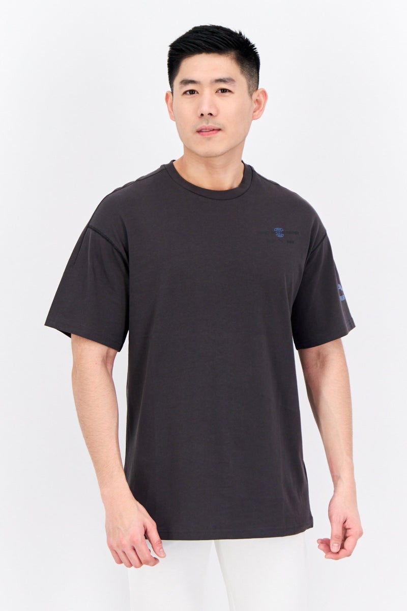 PUMA Men Oversized Fit Short Sleeve Training T shirt, Grey Combo - Image 1