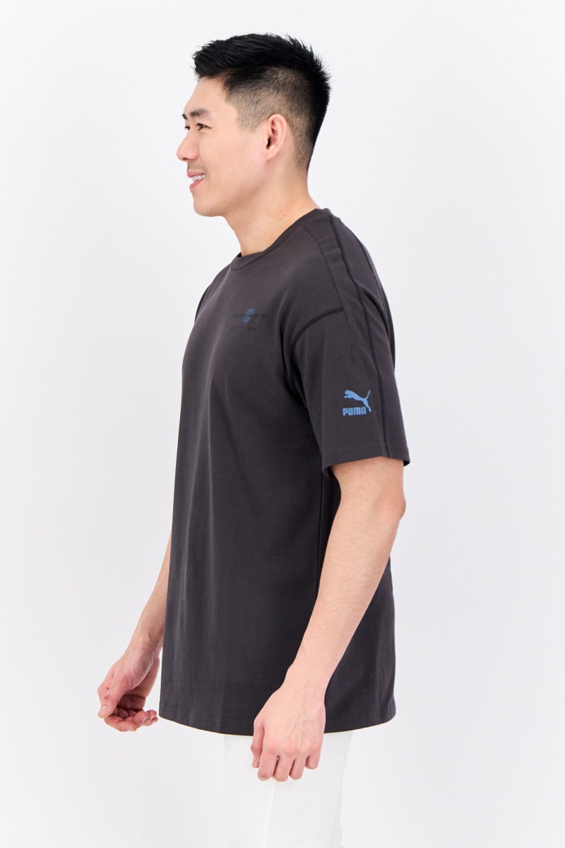 PUMA Men Oversized Fit Short Sleeve Training T shirt, Grey Combo - Image 2