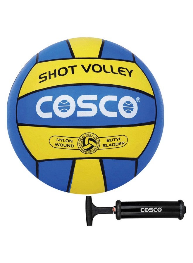 Cosco SHOTVOLLEY Volleyball with Hand Pump, Blue