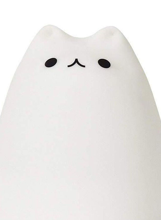 NIBEMINENT Silicon Cute Cat Usb Rechargeable Desk Light White/Black 10x11cm  - Image 2