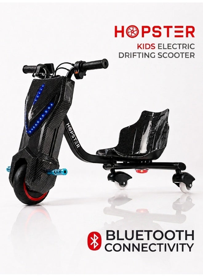 Hopster Kid's Advanced Electric Drift Scooter for Kids with 180W Motor, Medium 6.5 inch wheel, Comfortable Racing Seat, Rear Drift Wheel System, Long-Lasting Rechargeable Battery, black - Image 5