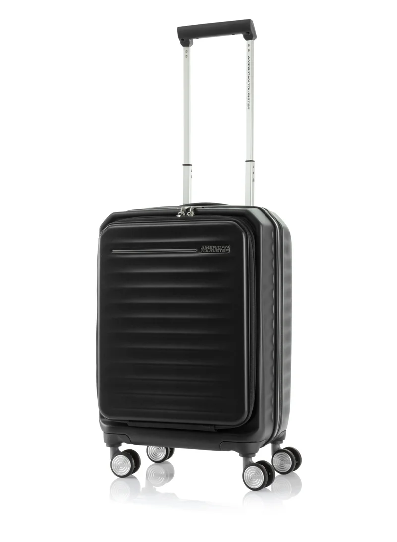 امريكان توريستر American Tourister Frontec Spinner 54 cm - Jet Black - 3 Years Global Warranty