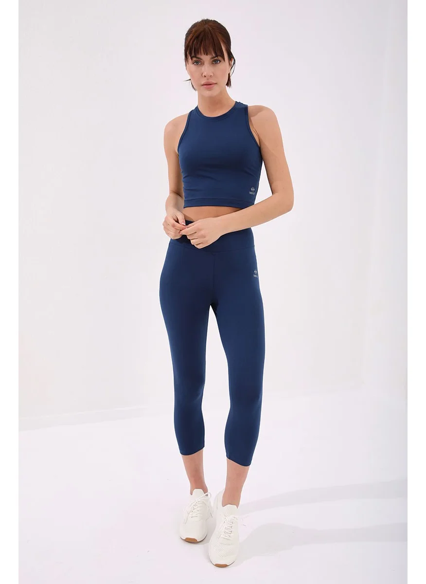 Tommy Life Indigo Women's High Waist Slim Fit Skinny Leg Capri TIGHTS-93097