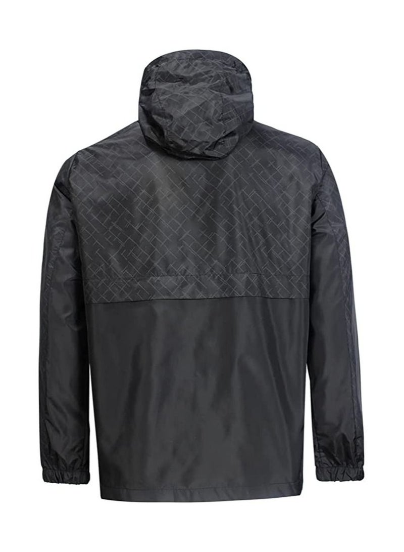 UHLSPORT uhlsport Rain Jacket, Smart breathe® FIT, For all kinds of sports in cold weather, Waterproof coating, Pockets on both sides, Adjustable cape, Regular Fit, Elastic wrist  - Image 3