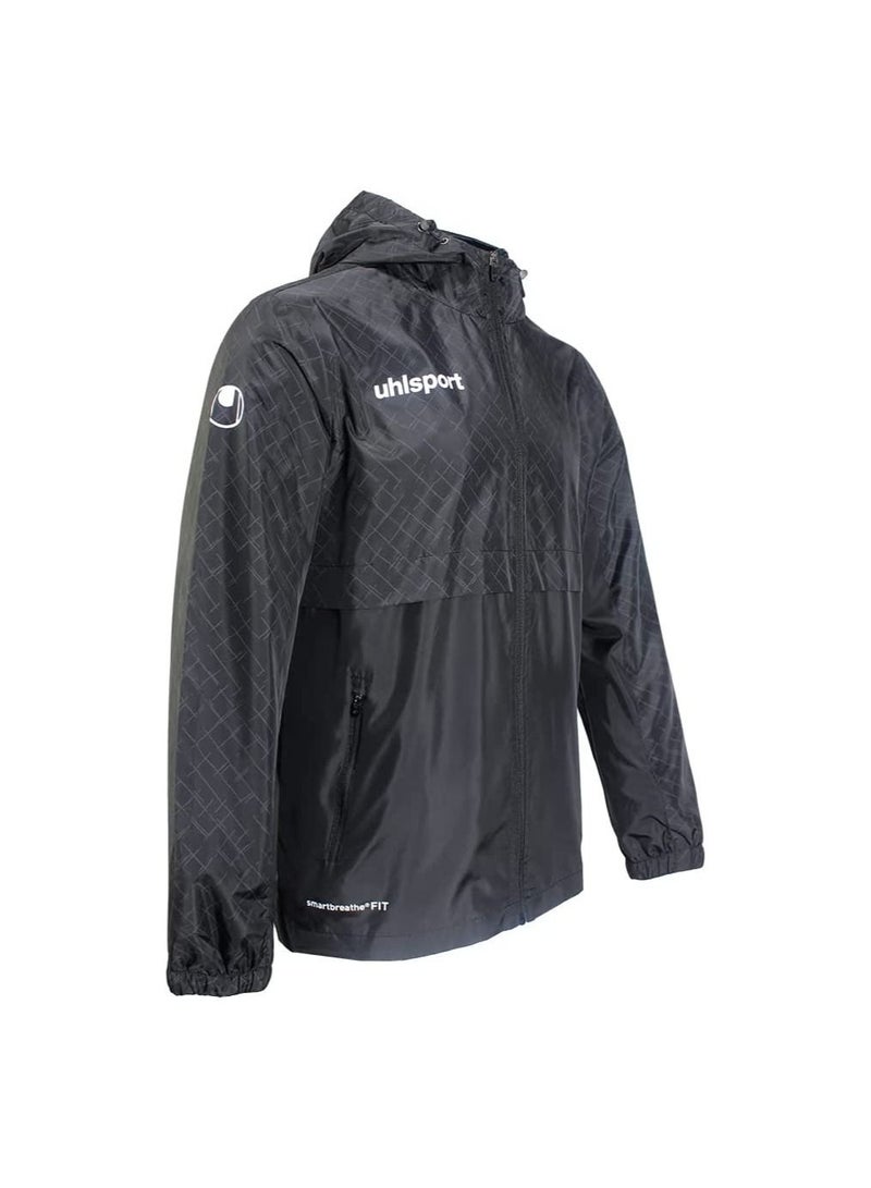 UHLSPORT uhlsport Rain Jacket, Smart breathe® FIT, For all kinds of sports in cold weather, Waterproof coating, Pockets on both sides, Adjustable cape, Regular Fit, Elastic wrist  - Image 2