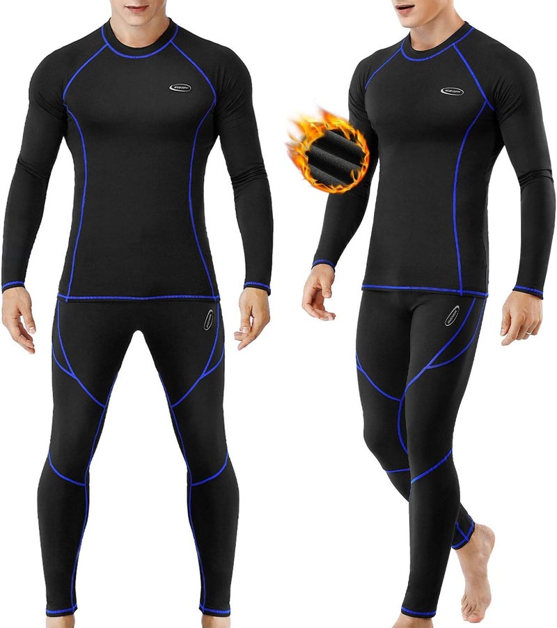 MOBIUSPHY Store Thermal Underwear for Men Sweatsuits Long Johns Set with Fleece Lined Base Layer Top Bottom - Image 2