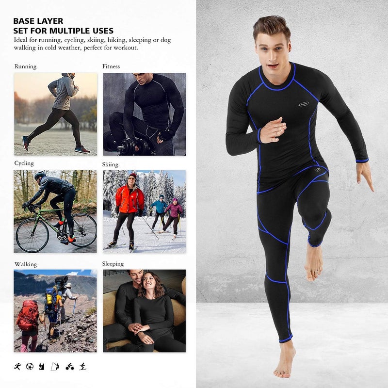 MOBIUSPHY Store Thermal Underwear for Men Sweatsuits Long Johns Set with Fleece Lined Base Layer Top Bottom - Image 5
