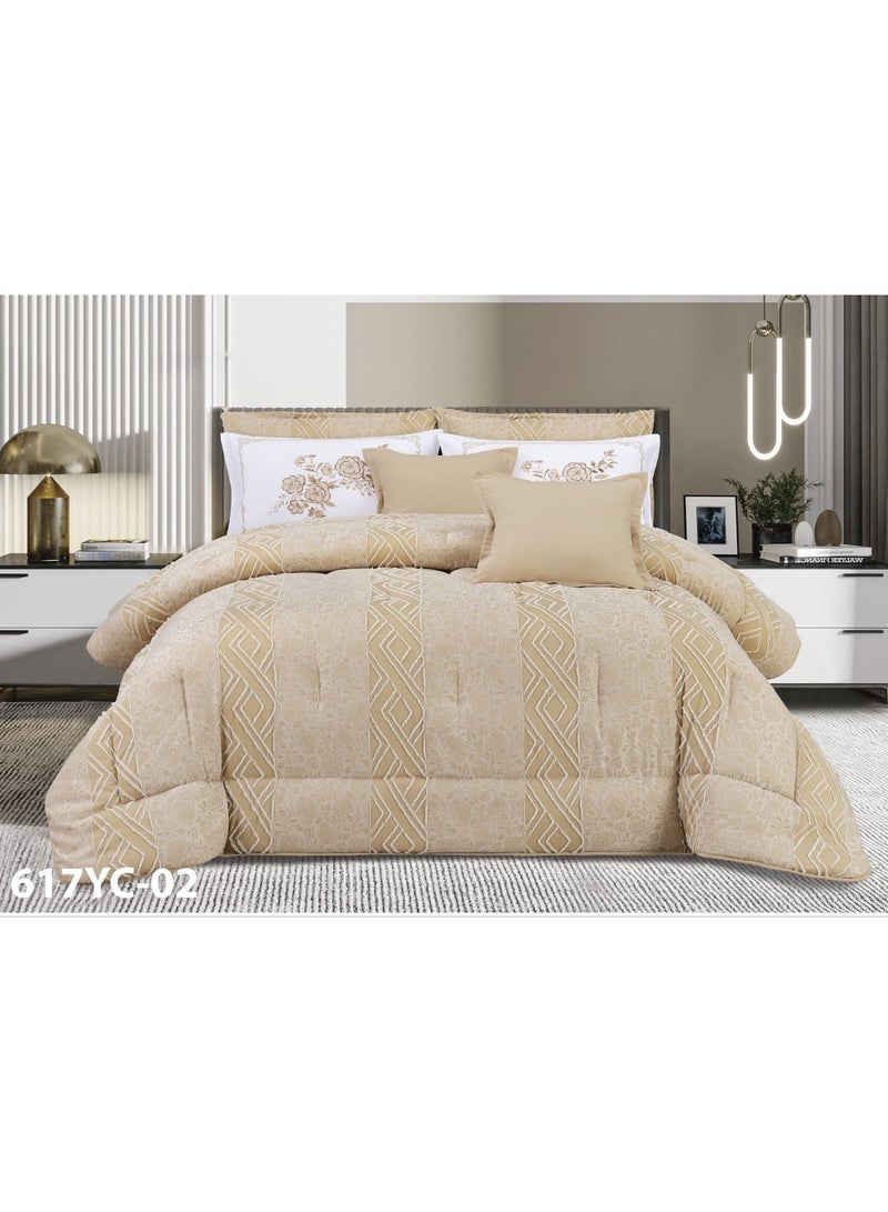 مون طقم لحاف سرير نفرين، لحاف فاخر، 8 قطع، مقاس 230×250 سم - Image 1