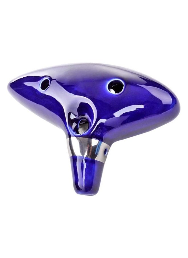 Generic 1X Blue 12 Holes Ocarina Ceramic Alto C Legend of Zelda Zelda Ocarina Flute  - Image 3