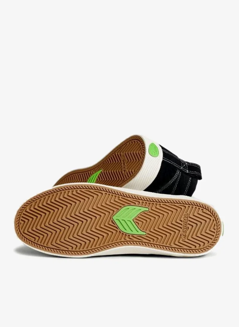 Cariuma  CATIBA PRO High Black Suede and Canvas Contrast Thread Ivory Logo Sneaker  | Best Price UAE