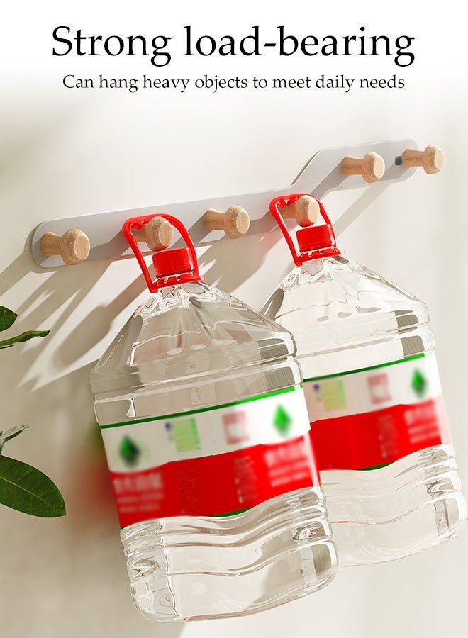 DUNISO Wall Mounted Coat Hook with 5 Hooks,Heavy Duty Hat Rack Key Hooks,Anti-Tear Metal Coat Hanger Rail,Space Saving,Waterproof and Moisture-Proof,for Hat Robes Keys Towel,Entryway, Bathroom, Bedroom, Kitchen - Image 5