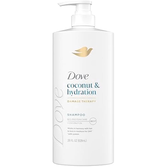 Dove Shampoo Coconut & Hydration for Dry Hair with Bio-Protein Care Technology and Coconut Oil 28 Fl Oz