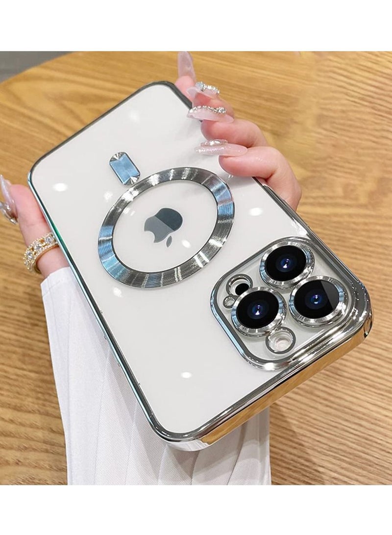 BORTONY iPhone 14 Pro Case 6.1 Inch Compatible with Magsafe Magnetic Wireless Charging Camera Lens Protector Anti-Scratch Slim Electroplated Cover for Apple iPhone 14 Pro - Image 1