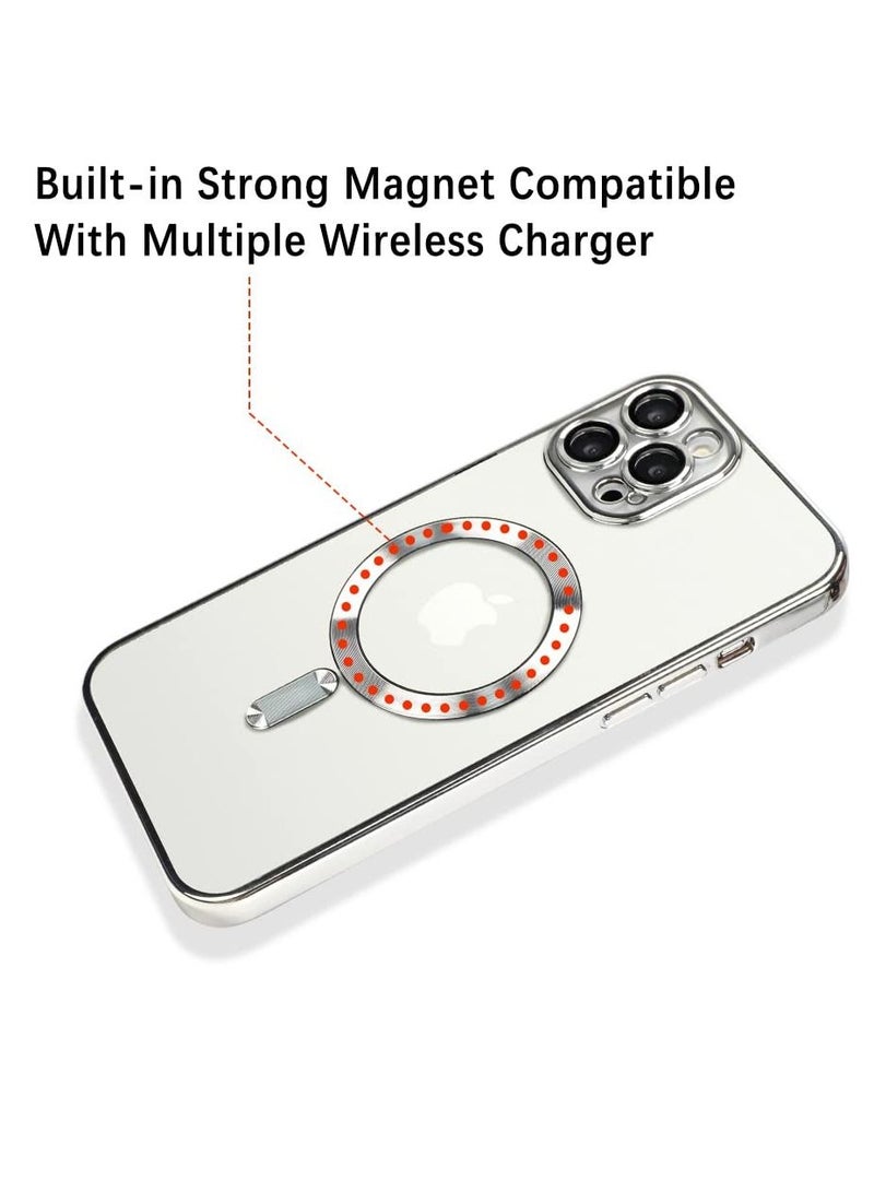 BORTONY iPhone 14 Pro Case 6.1 Inch Compatible with Magsafe Magnetic Wireless Charging Camera Lens Protector Anti-Scratch Slim Electroplated Cover for Apple iPhone 14 Pro - Image 2