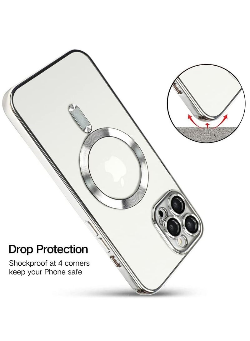 BORTONY iPhone 14 Pro Case 6.1 Inch Compatible with Magsafe Magnetic Wireless Charging Camera Lens Protector Anti-Scratch Slim Electroplated Cover for Apple iPhone 14 Pro - Image 4