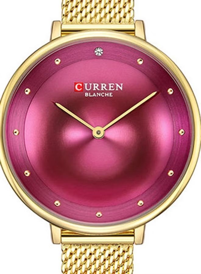 CURREN CURREN 9029 Female Quartz Watch Gem Dial Ultra Thin Mesh Strap Top Brand Female Luxury Wristwatch Girl Clock - Image 2