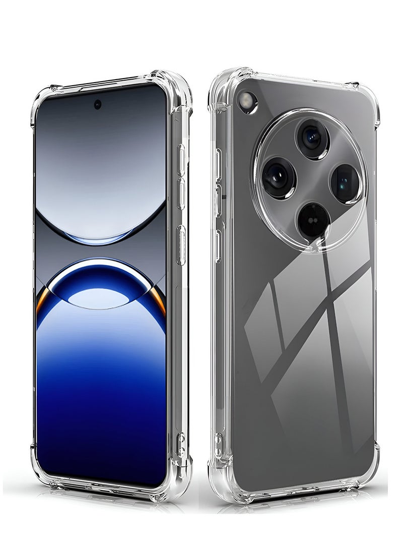 دبليو تيك أوبو فايند X8 5G 2024 مع زوايا مطاطية TPU وغطاء خلفي من البلاستيك الصلب (MCTPTN) - شفاف - Image 1