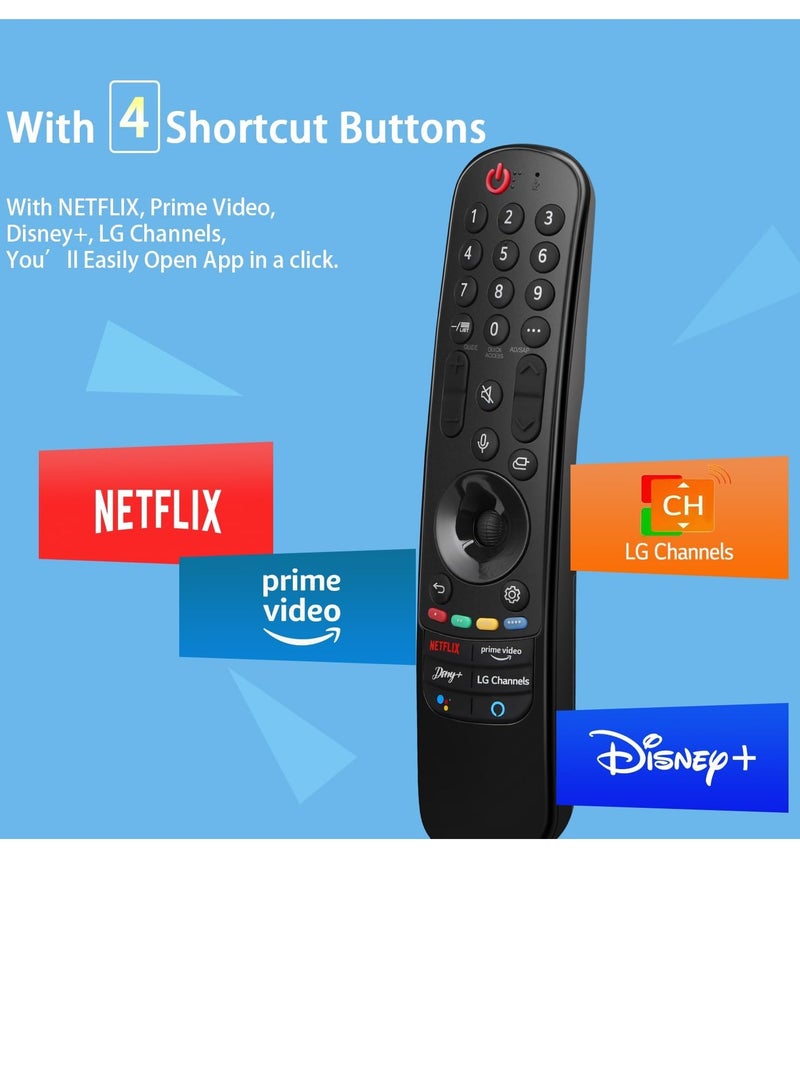 ELTRAZONE MR21GA Remote Control for LG Magic Remote 2021 – Replacement for LG UHD, OLED, QNED, NanoCell 4K, 8K TVs with Pointer and Voice Function, Compatible with Most LG TVs 2018-2022 - Image 4