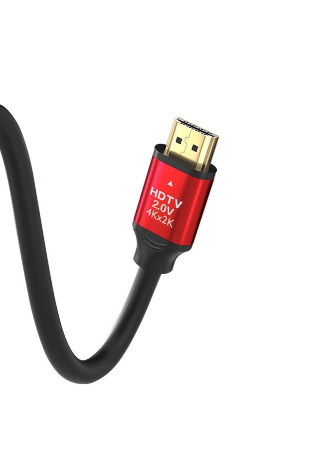 Hdmi2.0 Line HD Data Cable 4K Computer TV Laptop Desktop Host Connection Monitor 4K @ 60Hz-Color:Red-Line Length:25 M
