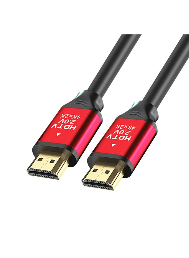 Hdmi2.0 Line HD Data Cable 4K Computer TV Laptop Desktop Host Connection Monitor 4K @ 60Hz-Color:Red-Line Length:25 M