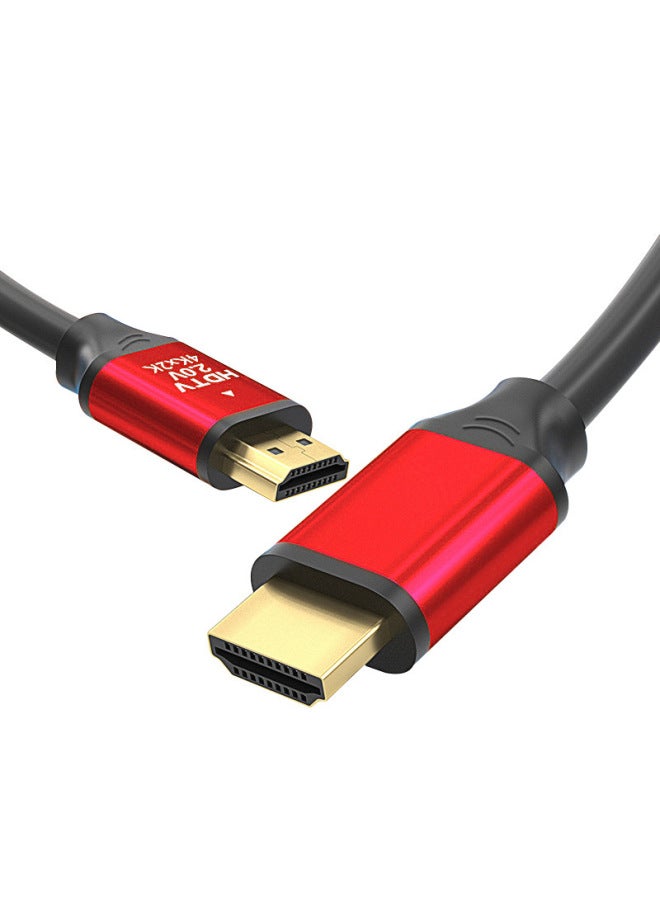Hdmi2.0 Line HD Data Cable 4K Computer TV Laptop Desktop Host Connection Monitor 4K @ 60Hz-Color:Red-Line Length:25 M