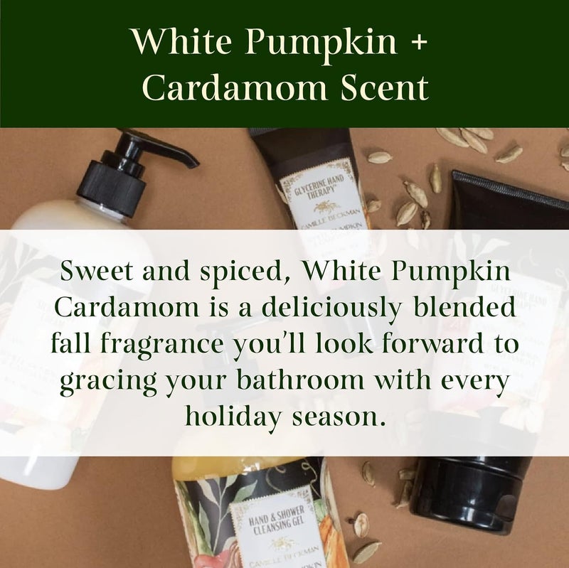 Camille Beckman جل تنظيف اليدين والدش من كاميل بيكمان - اليقطين الأبيض والهيل 13 أونصة - Image 2