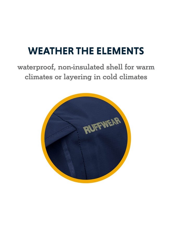 RUFFWEAR - , Sun Shower Dog Raincoat, AllWeather Jacket, Waterproof, Windproof & Lightweight, Midnight Blue, Medium - Image 1