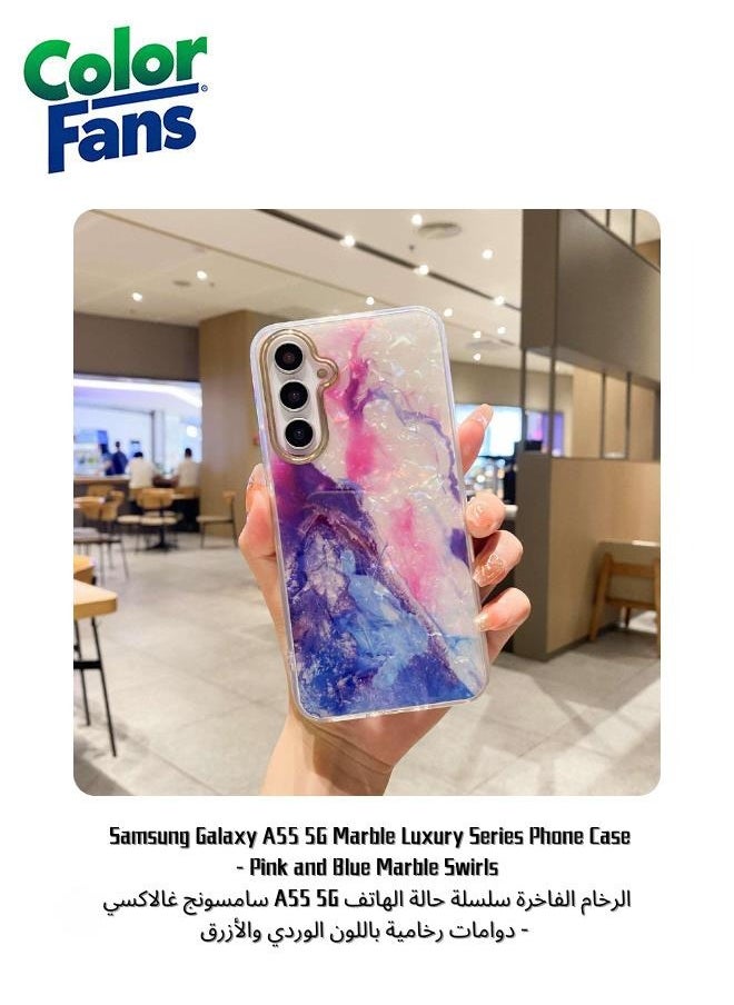 Color Fans Samsung Galaxy A55 5G Marble Luxury Series Phone Case 