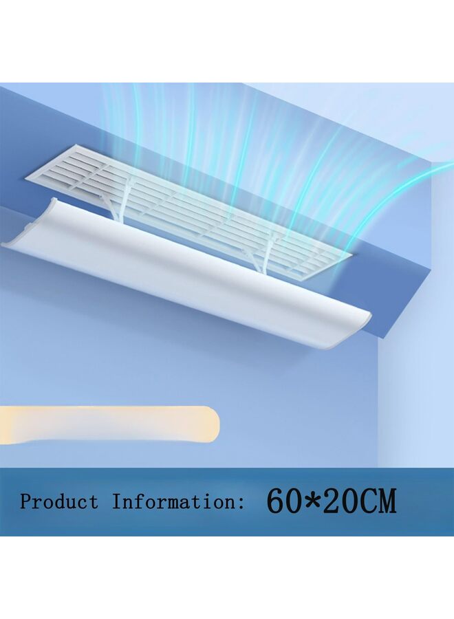 عاكس مكيف الهواء، عاكس تدفق الهواء المصنوع من مادة البولي فينيل كلوريد مقاس 60 × 20 سم مع عاكس رياح مكيف الهواء قابل للتعديل بزاوية 180 درجة، يقلل الضوضاء ويوفر تحكمًا فعالًا في تدفق الهواء لغرفة المعيشة وغرفة النوم - Image 2