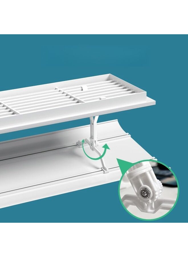 عاكس مكيف الهواء، عاكس تدفق الهواء المصنوع من مادة البولي فينيل كلوريد مقاس 60 × 20 سم مع عاكس رياح مكيف الهواء قابل للتعديل بزاوية 180 درجة، يقلل الضوضاء ويوفر تحكمًا فعالًا في تدفق الهواء لغرفة المعيشة وغرفة النوم - Image 3