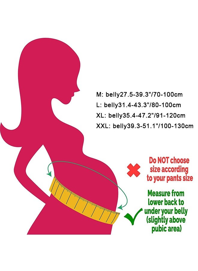 Generic Care Belly Band Pregnancy Support Maternity Belt Adjustable Breathable Comfortable Belly Brace Band Pregnancy Must Haves for Pregnant Women Supporting Abdomen Waist Pelvis Back L size Black  - Image 2