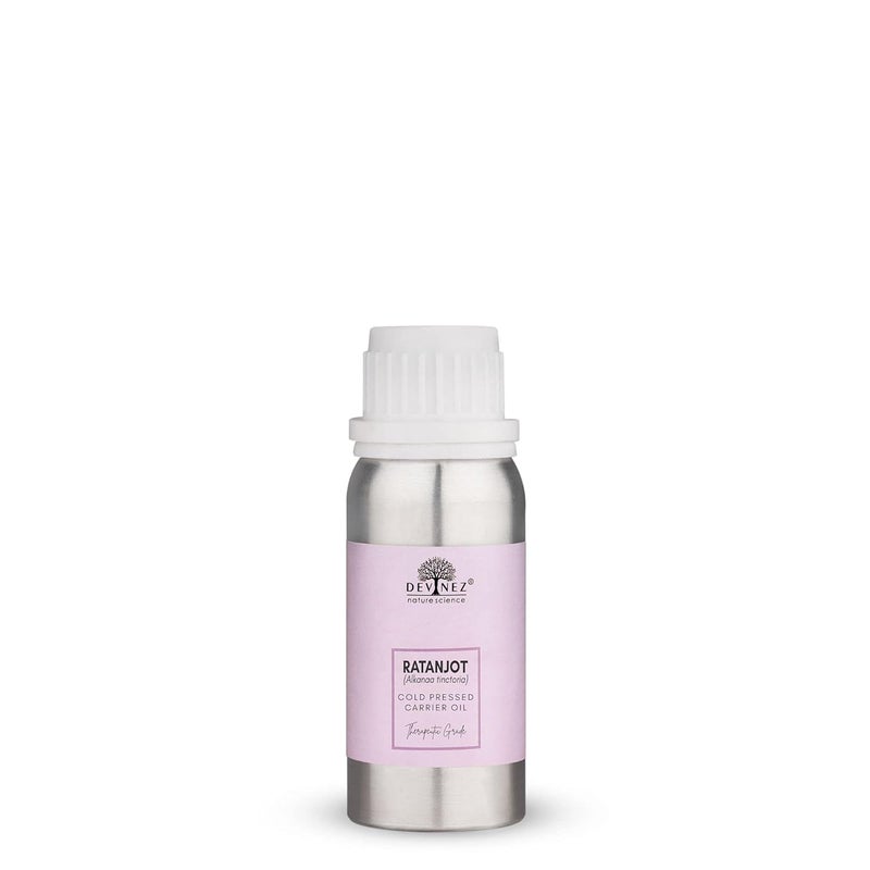 Devinez Ratanjot Carrier Oil 100ml Alkanna tinctoria Rattan JyothLaljadiDamini Balchad 100 Pure Natural Undiluted Therapeutic grade in Anodized Aluminum Bottle - Image 1