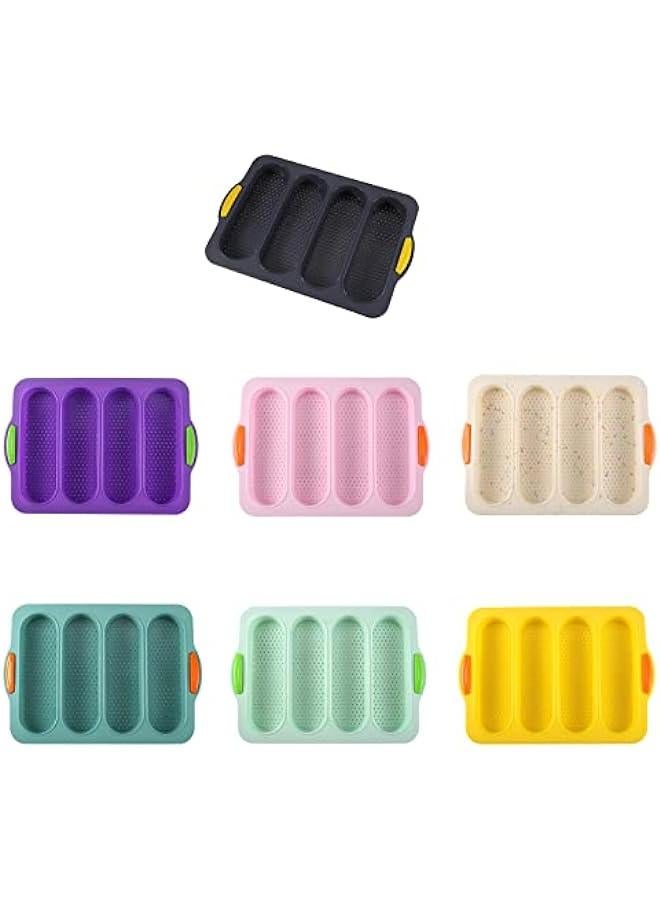 Silicone 4-Slot Pan for Baking Cakes, Hamburgers, Loaves, French Toast, and Breadsticks - Ideal for  Baking! - Image 2