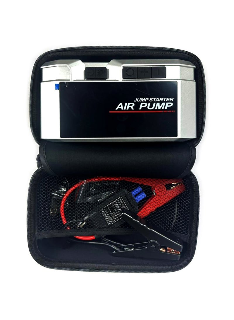 AGD Jump Starter Smart Digital Air Pump, Power Bank for Batteries and Mobile Devices, and Flashlight, Ideal for Emergency - Image 3