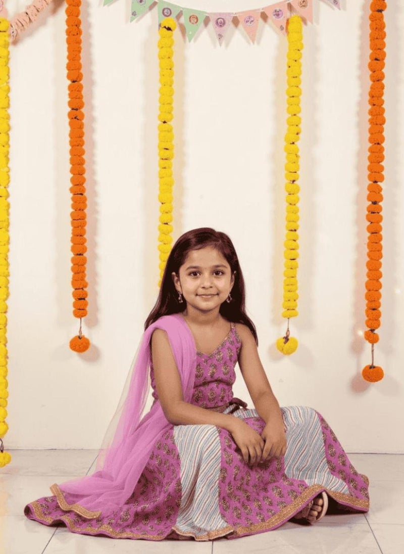 Nautinati Pink Festive Ethnic Set for Girls – Cotton Comfort & Style - Image 3