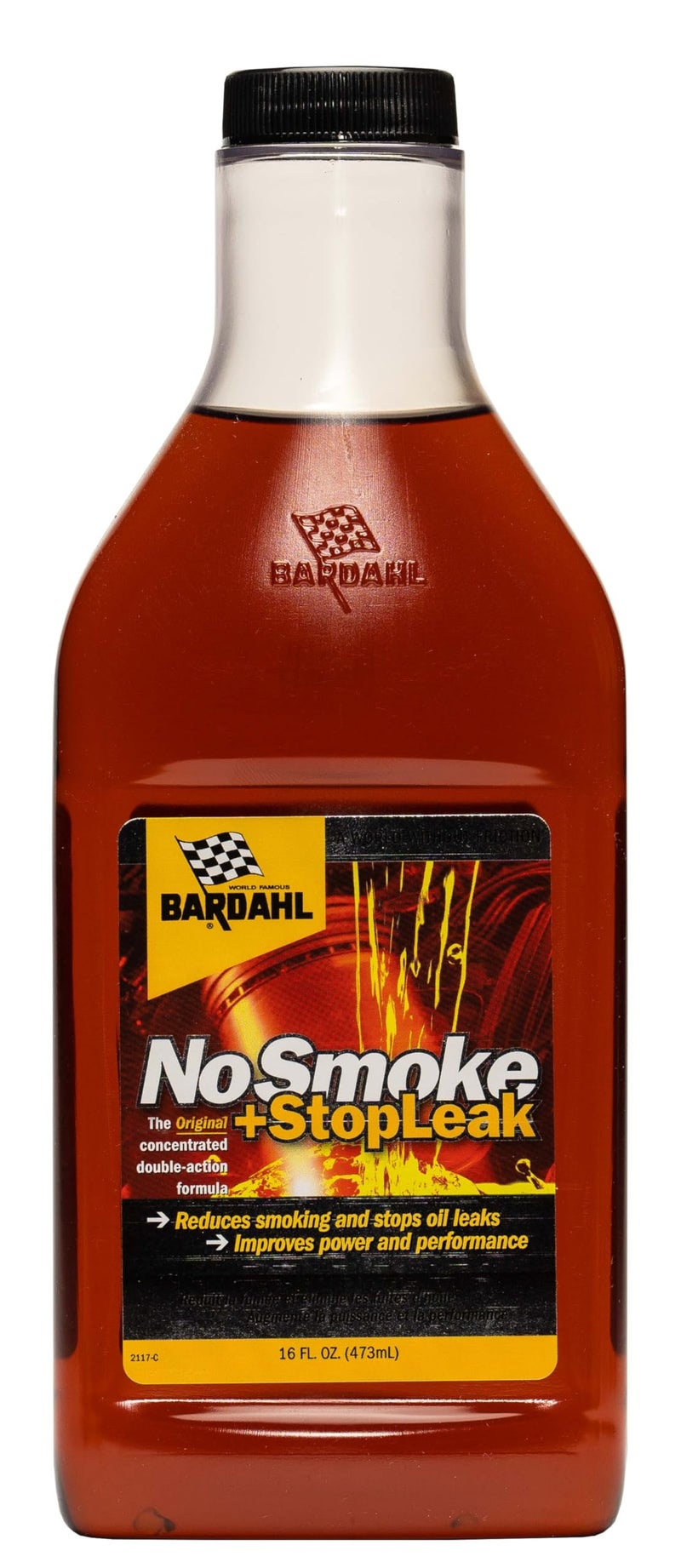 Bardahl 2117 NoSmoke + StopLeak Motor Oil Additive - Treatment for Oil Burning & Excessive Exhaust Smoke - Engine Oil Leak Sealer - Stop Smoke & Quiet Noisy Engines While Restoring Engines - 16 fl oz - Image 1