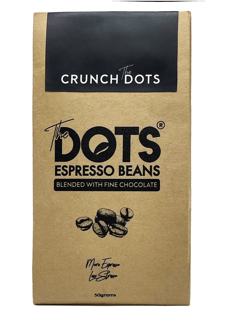 Generic The Dots Crunchy Dark Chocolate Covered Espresso Coffee Beans Sachet - 50g  - Image 1