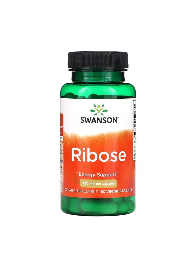 Ribose, 750 mg, 60 Veggie Capsules